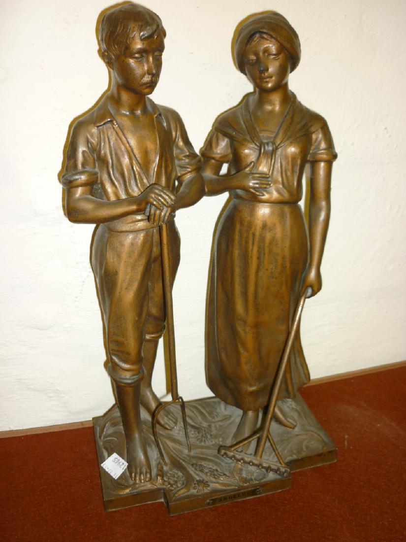 19th Century gilt and dark patinated spelter group of (1 of 1)