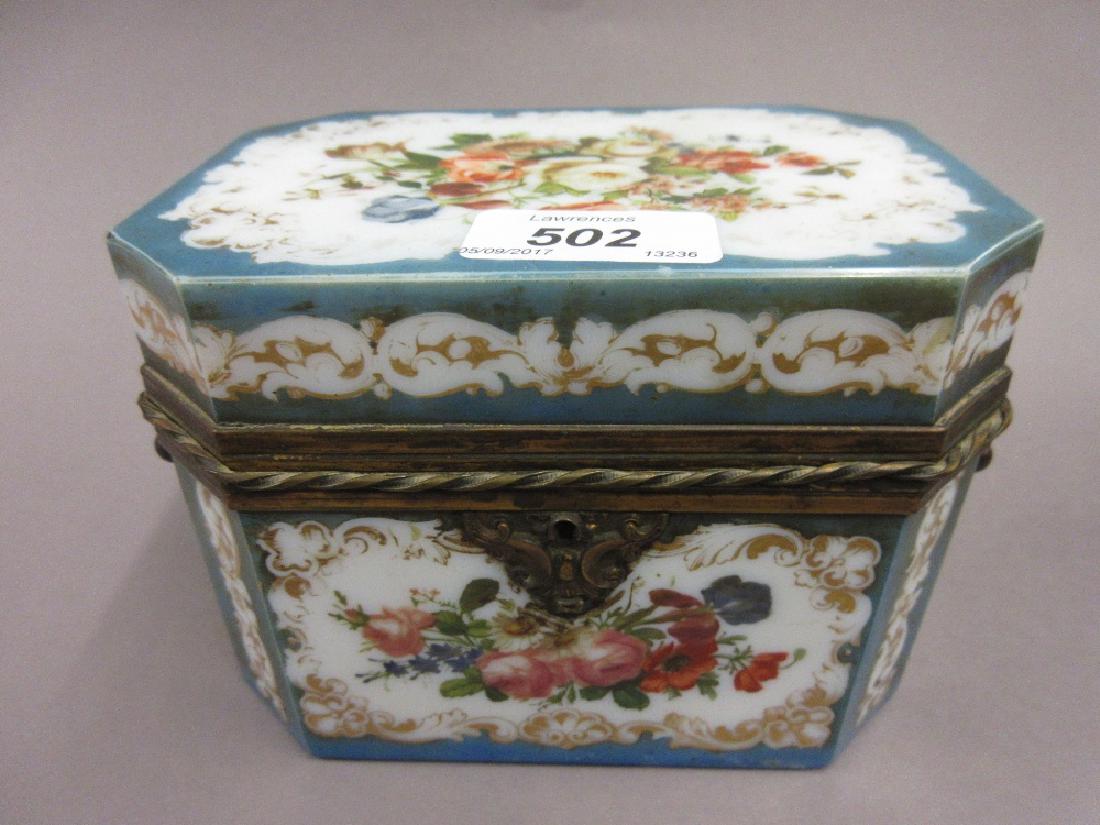 19th Century French opaque glass ormolu mounted and (1 of 1)