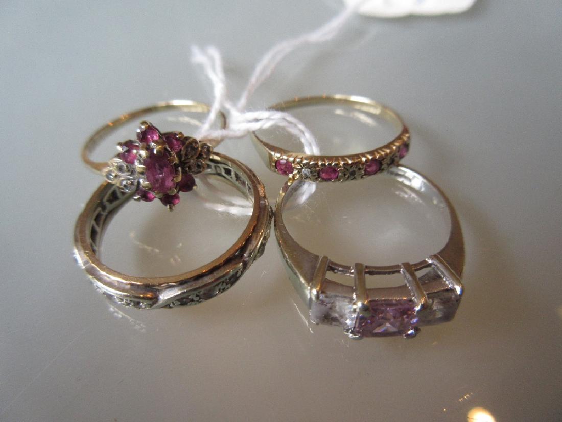 Four various 9ct gold dress rings (1 of 1)