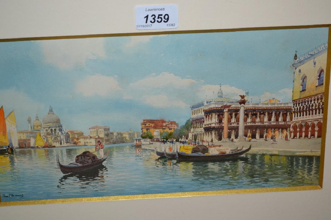 E. Bonis, watercolour, Venice from the sea with (1 of 1)