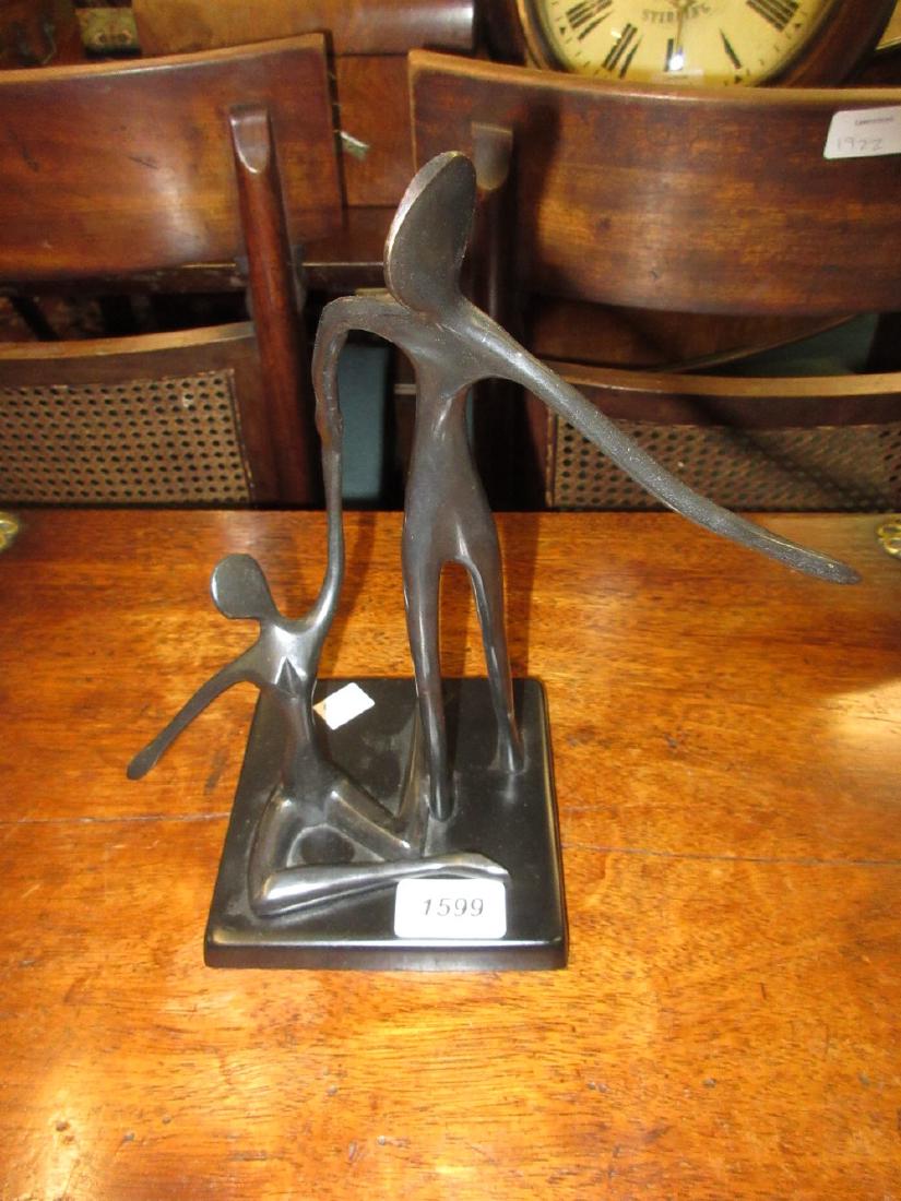 1970's Swedish bronze group of two dancers (1 of 1)