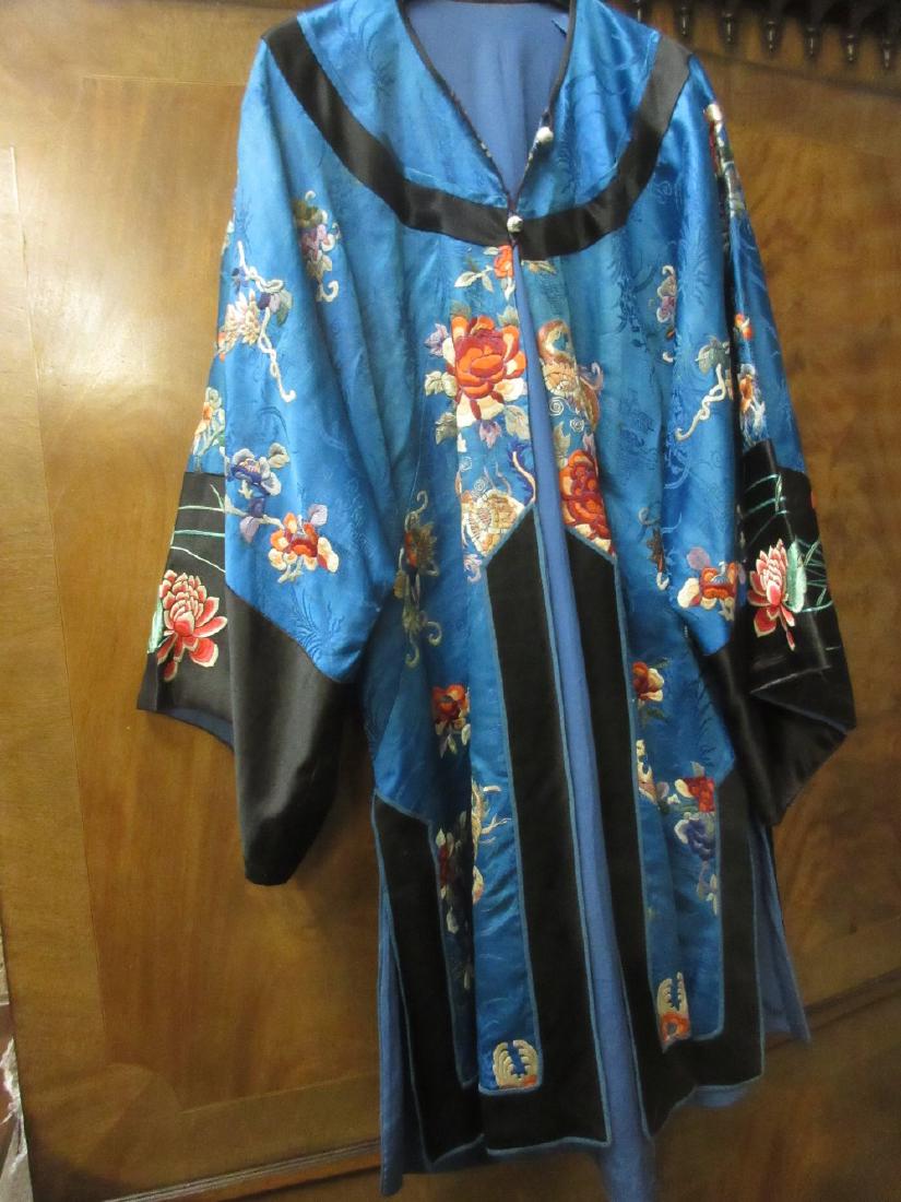 19th Century Chinese hand embroidered silk robe (1 of 2)