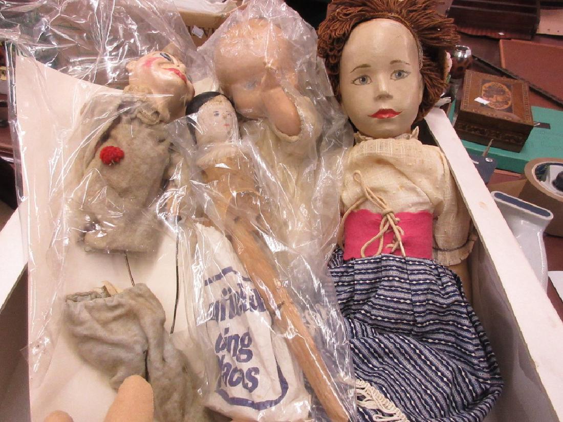 Wooden peg doll (a/f), composite headed doll, a felt (1 of 1)