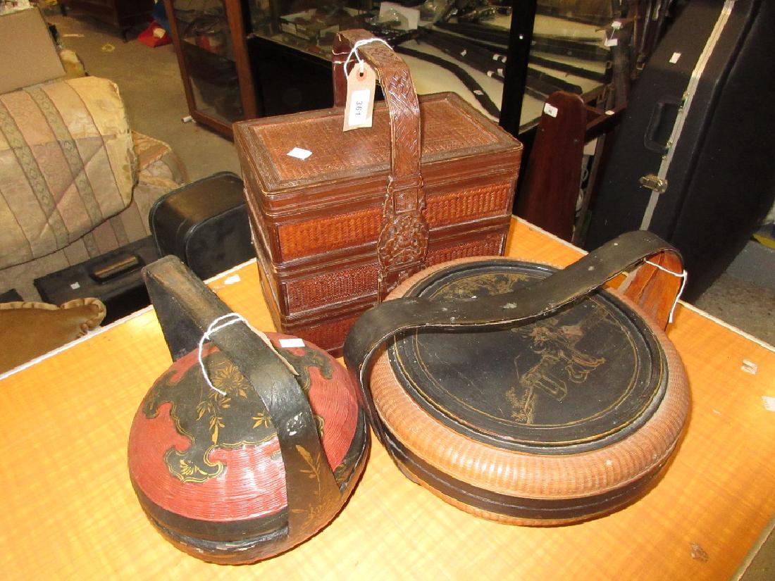 Two Chinese temple baskets, one with three tiers and (1 of 1)
