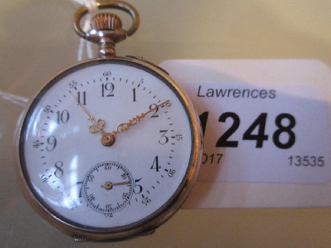 Continental silver cased crown wind fob watch, the (1 of 1)