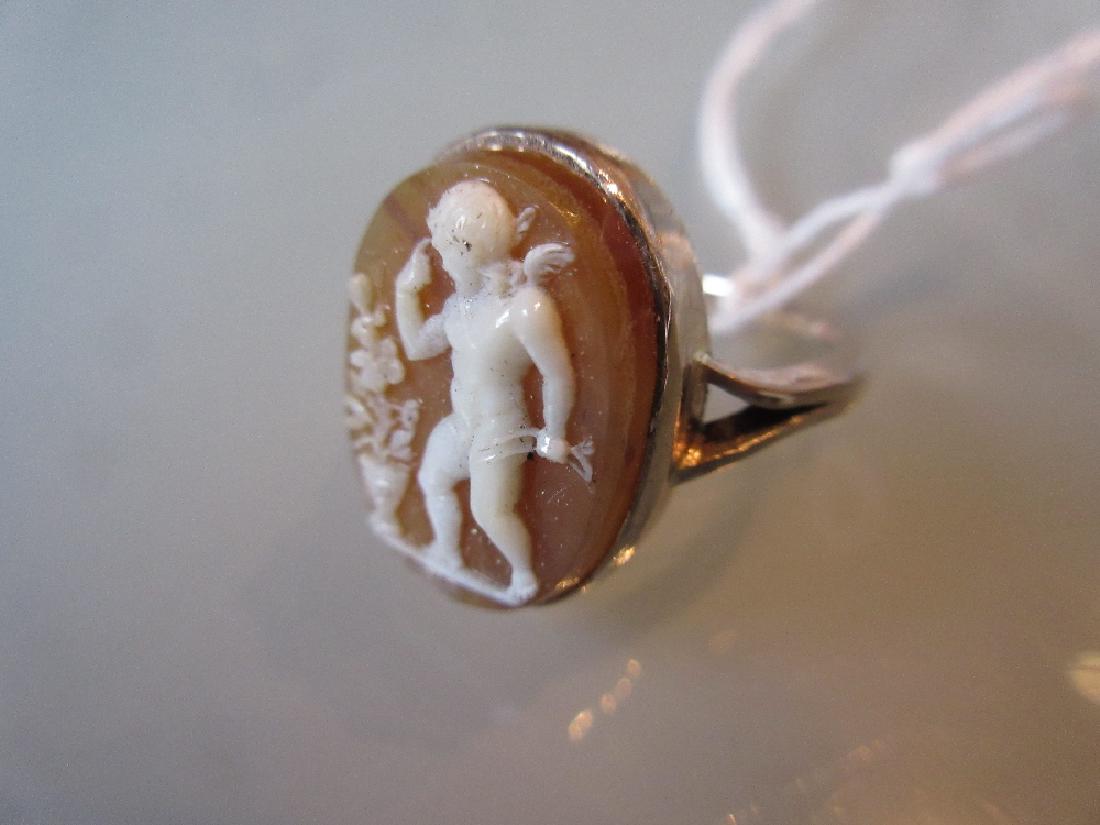 Antique rose gold cameo ring (1 of 1)