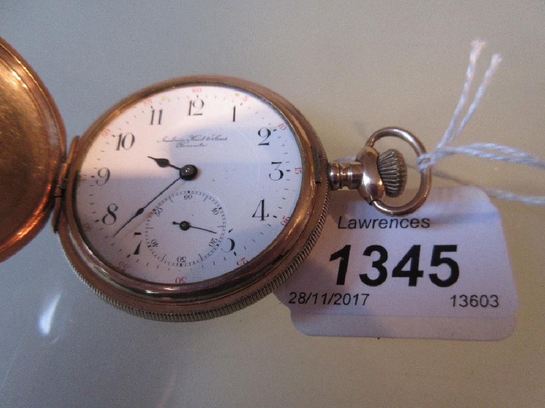 Gold plated pocket watch by Ambose Kent and Son,: Gold plated pocket watch by Ambose Kent and Son, Toronto