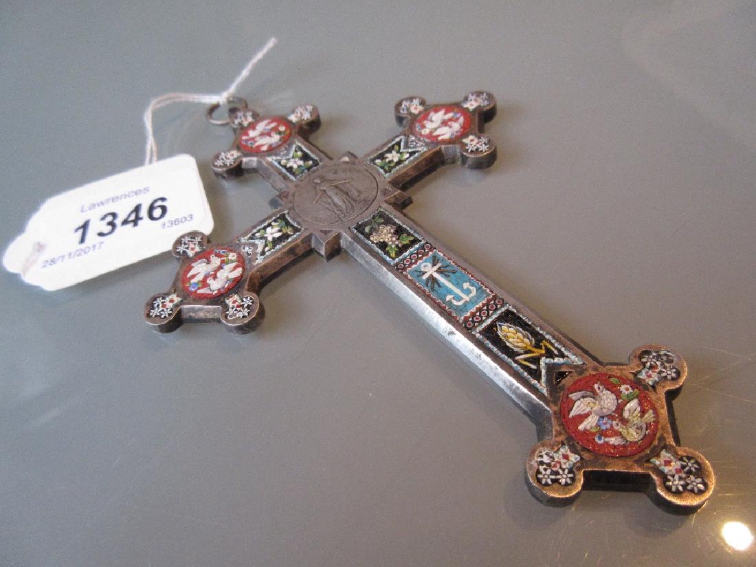 Large antique micro mosaic cross (1 of 1)