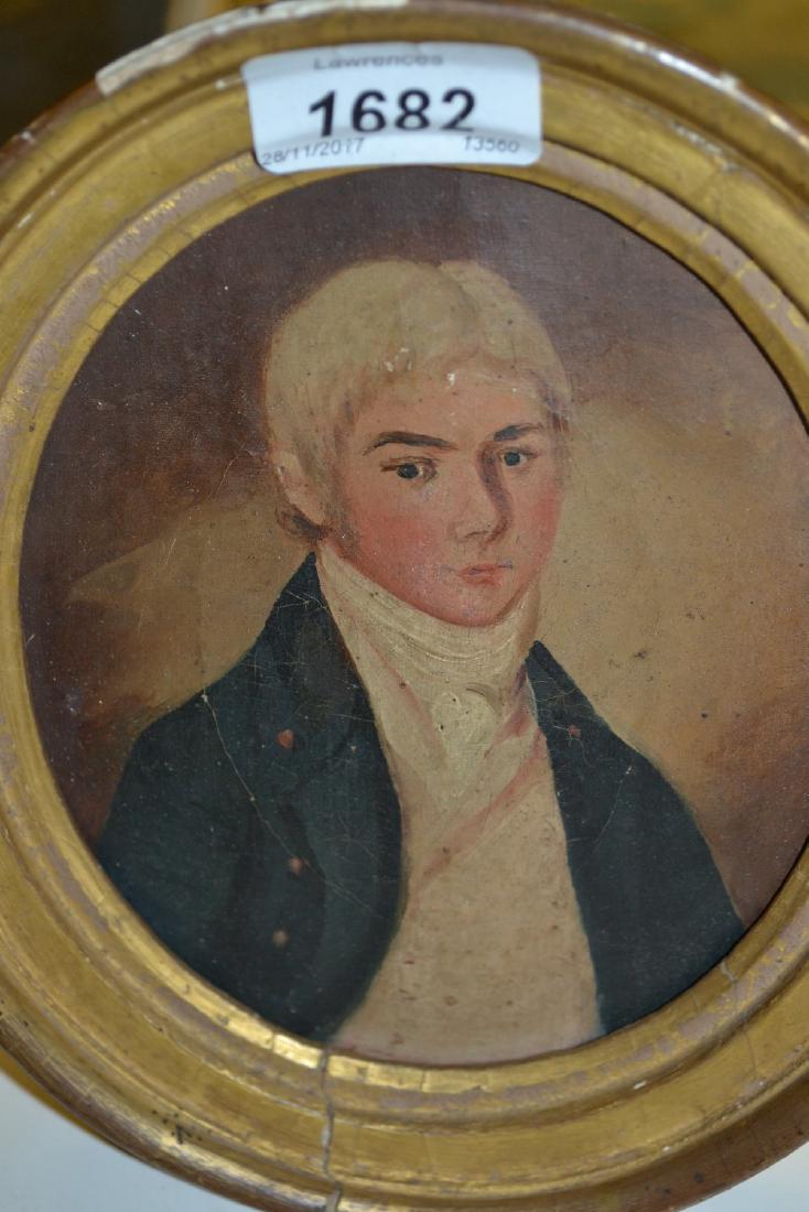 Small 19th Century oval gilt framed oil on canvas, half (1 of 1)