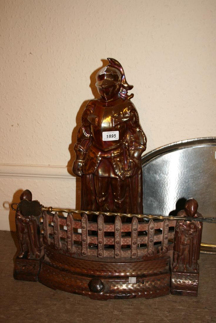 Set of enamelled metal fire tools in the form of a (1 of 1)