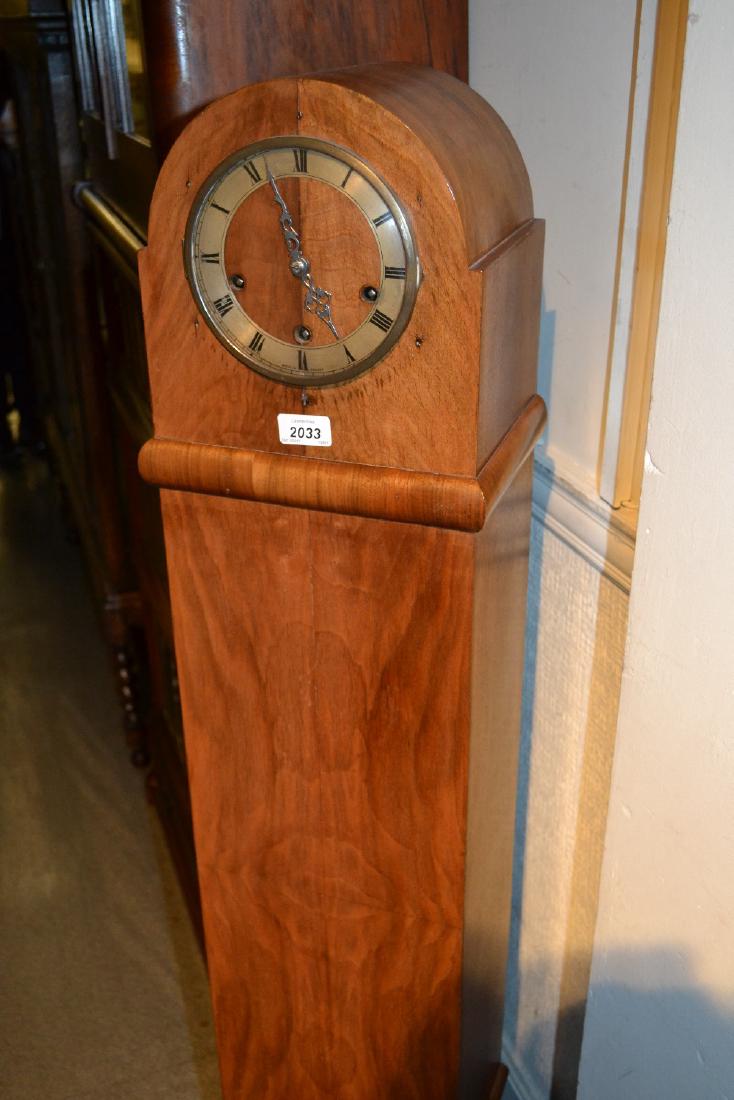 Art Deco walnut grandmother clock, with a three train (1 of 1)