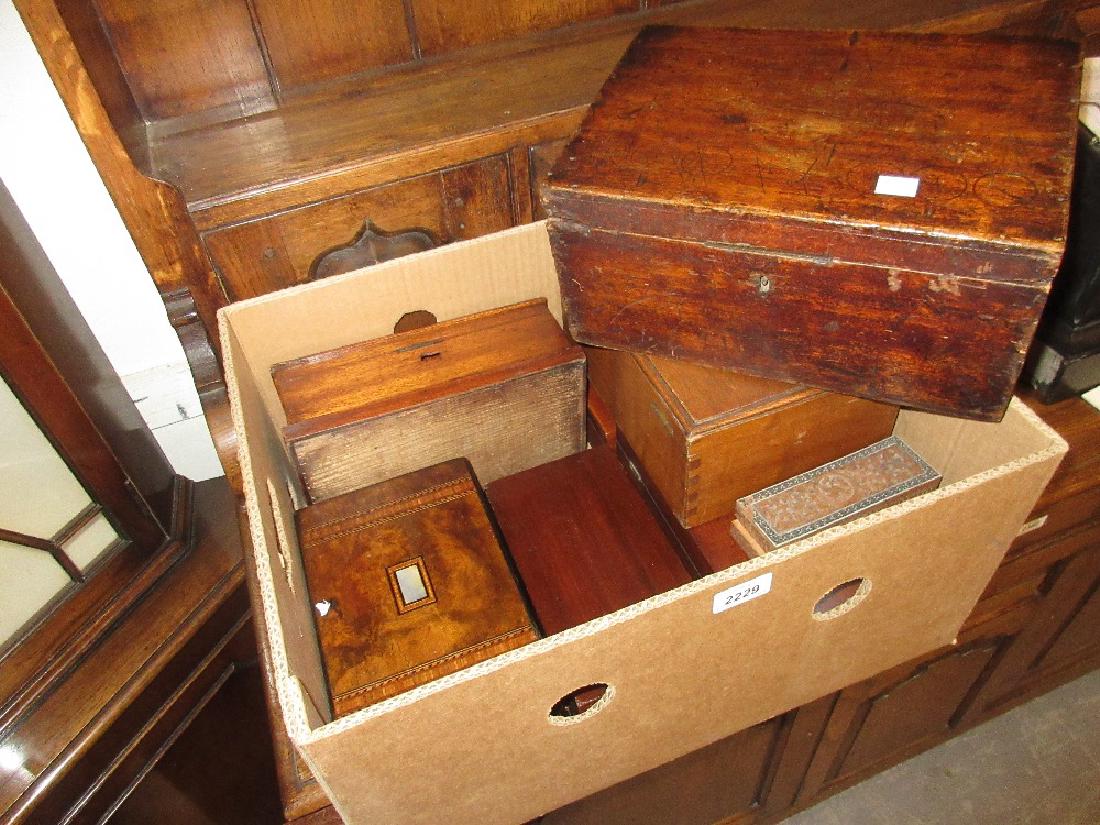 Quantity of various 19th Century and later work boxes (1 of 1)