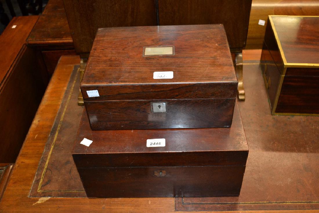 19th Century rosewood work box and a 19th Century (1 of 1)
