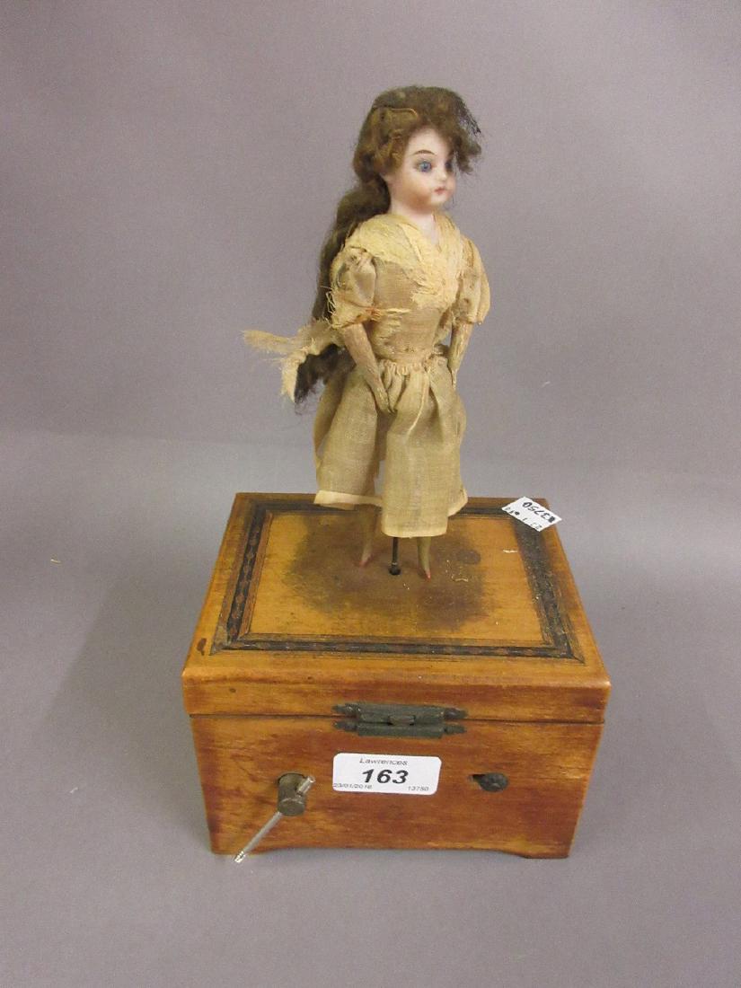 Early 20th Century musical box automaton, mounted with (1 of 2)