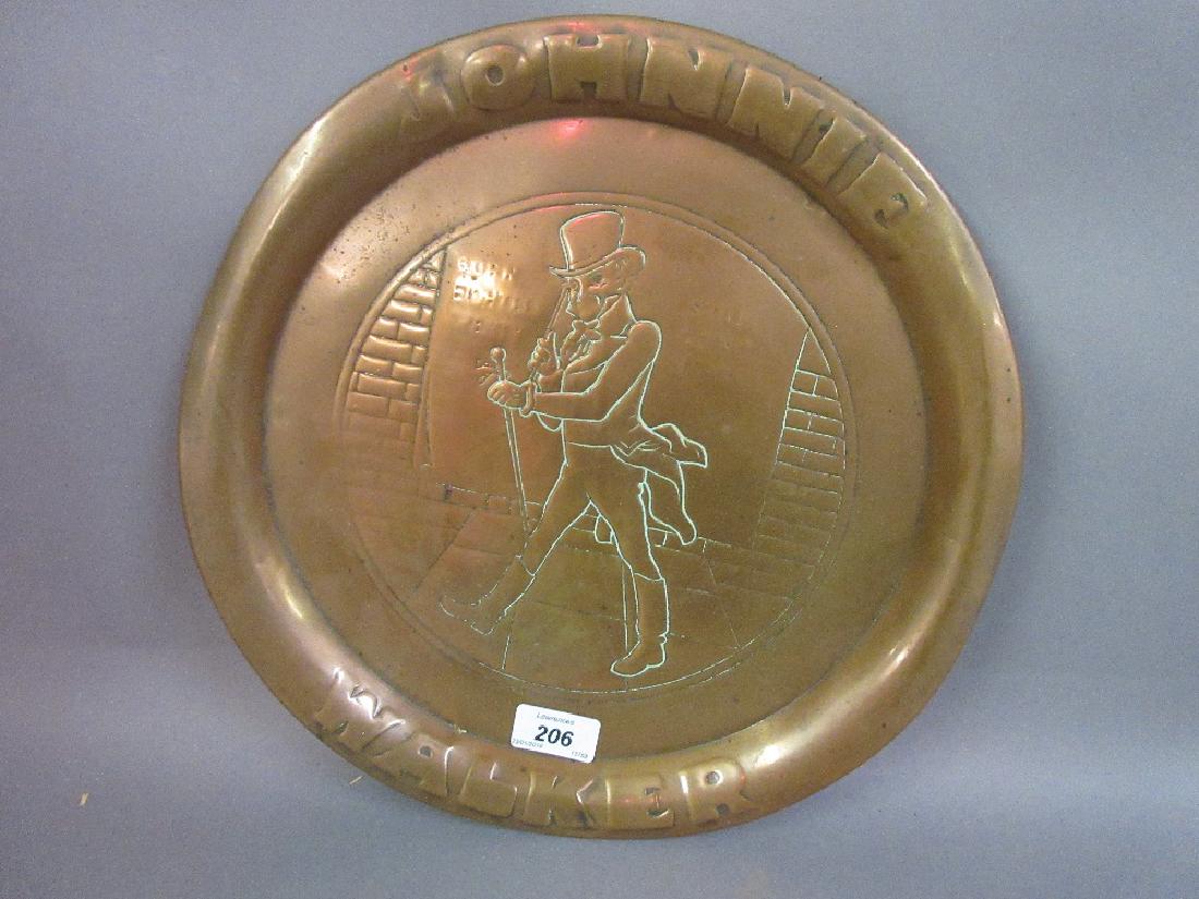 20th Century copper advertising dish for Johnnie Walker (1 of 1)