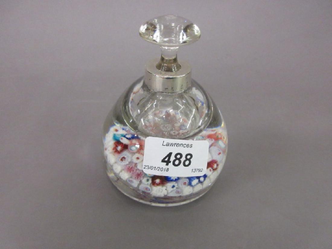 Heavy glass Millefiori paperweight / perfume bottle (1 of 1)