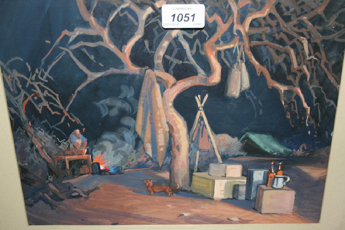 Canadian school, pair of gouache paintings, native (1 of 2)