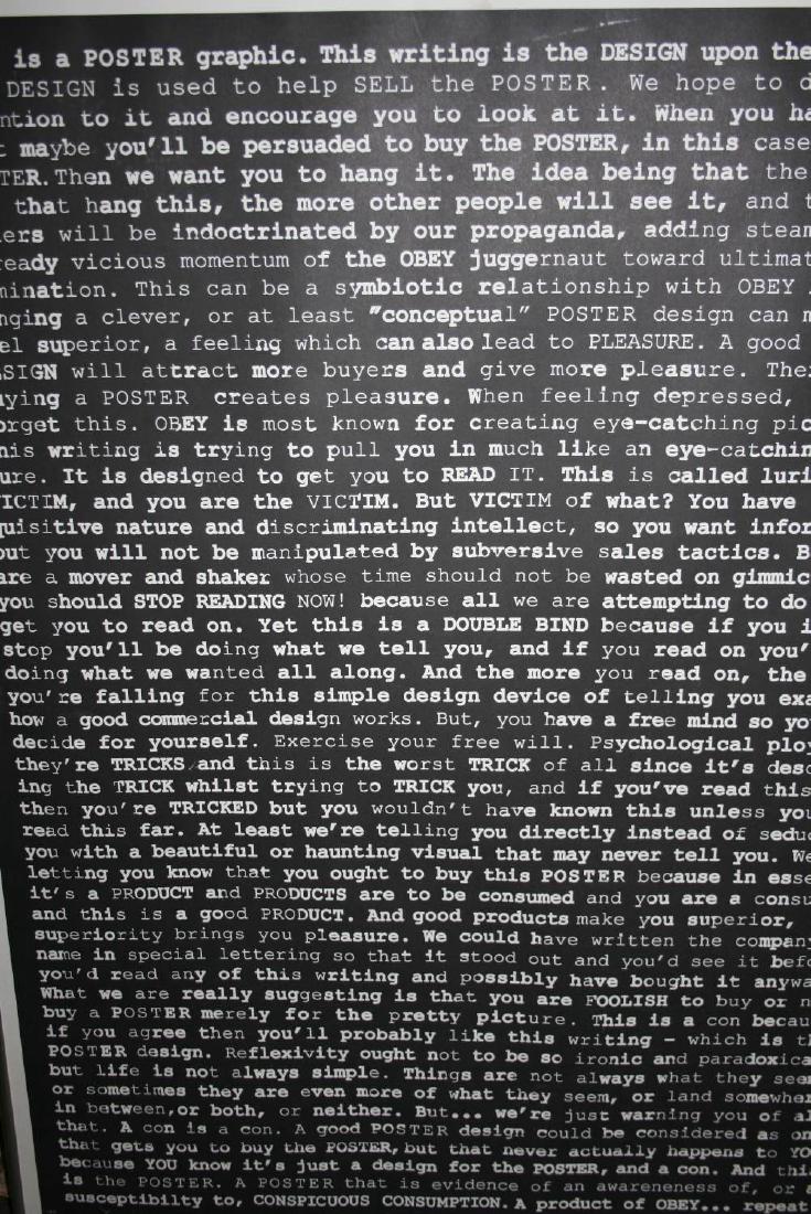 Shepard Fairey, signed poster graphic ' Obey ', Limited (1 of 1)