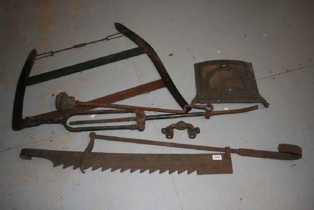 Large 18th Century Iron Inglenook Fireplace Pot Hanger Jan 25