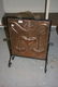 Art Nouveau embossed copper and wrought iron firescreen