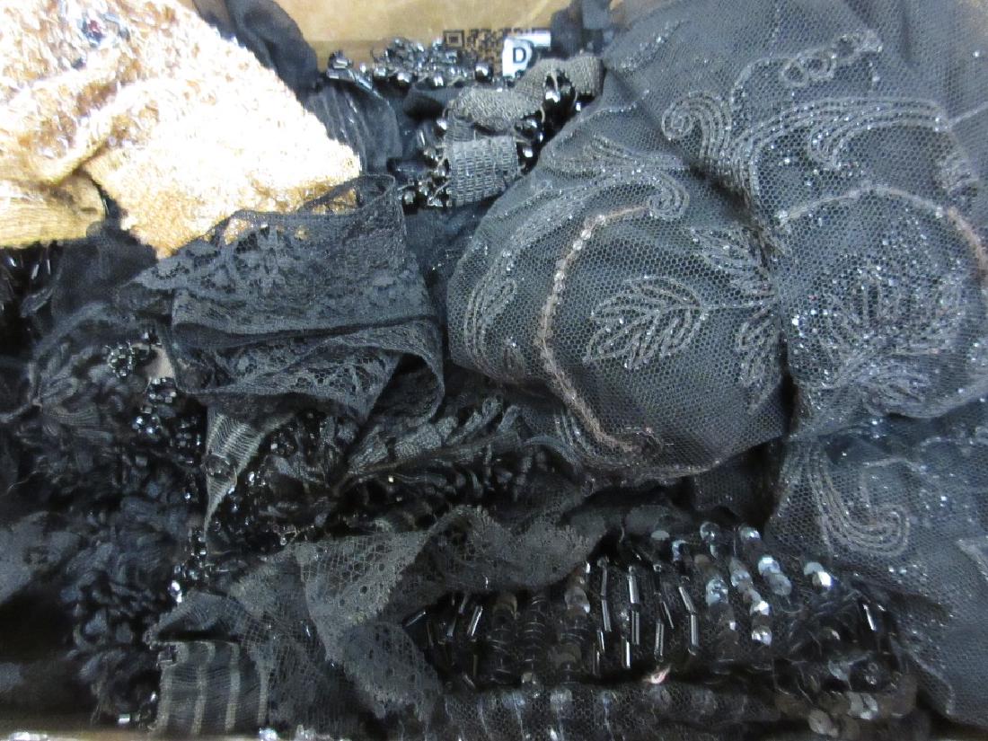 Box containing a quantity of various black lace and (1 of 1)