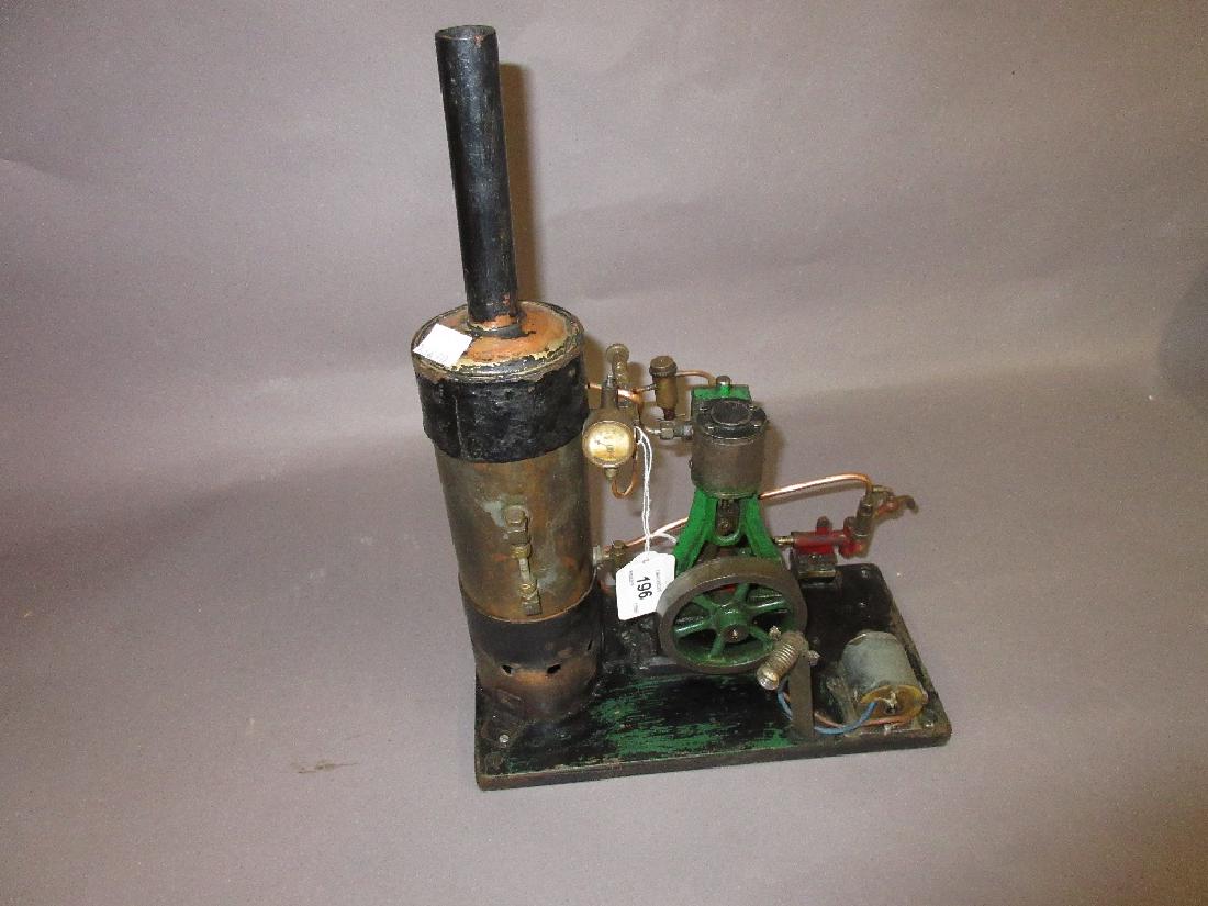 Vertical stationary engine with steam boiler (1 of 1)