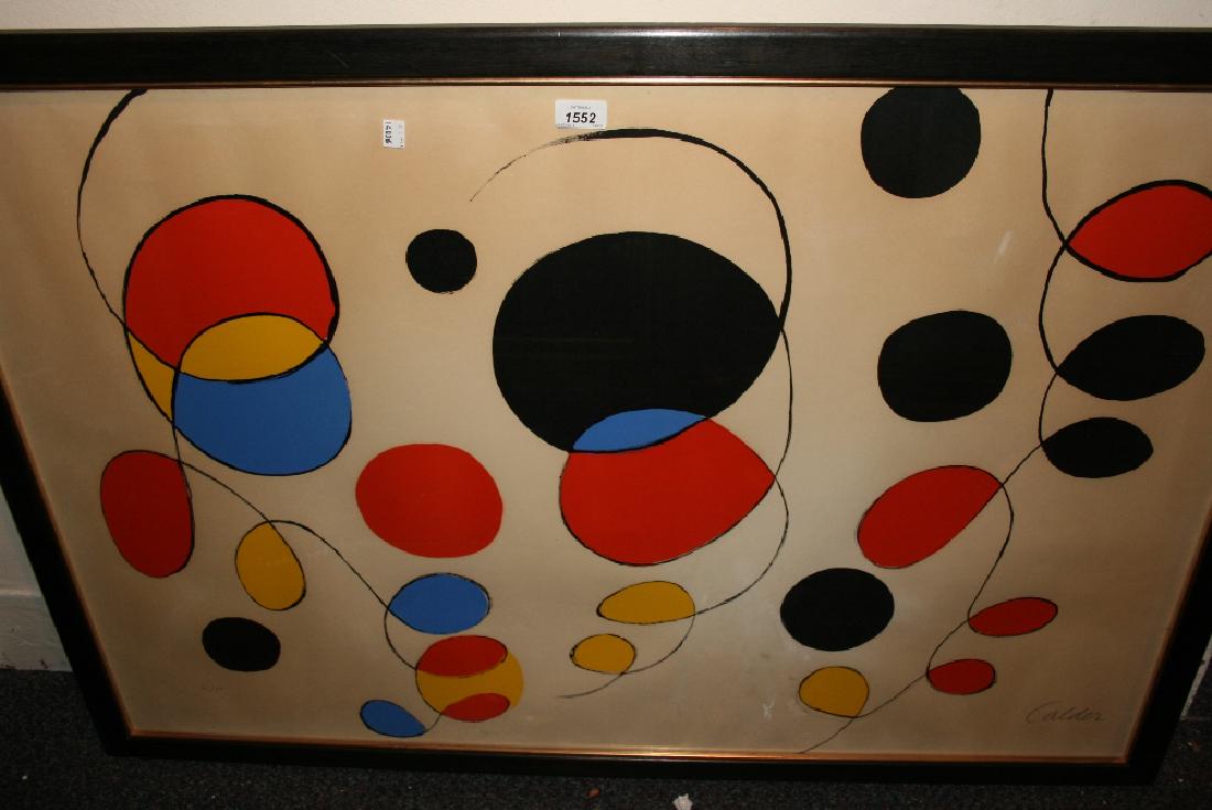 Alexander Calder, artist signed coloured print, (1 of 1)
