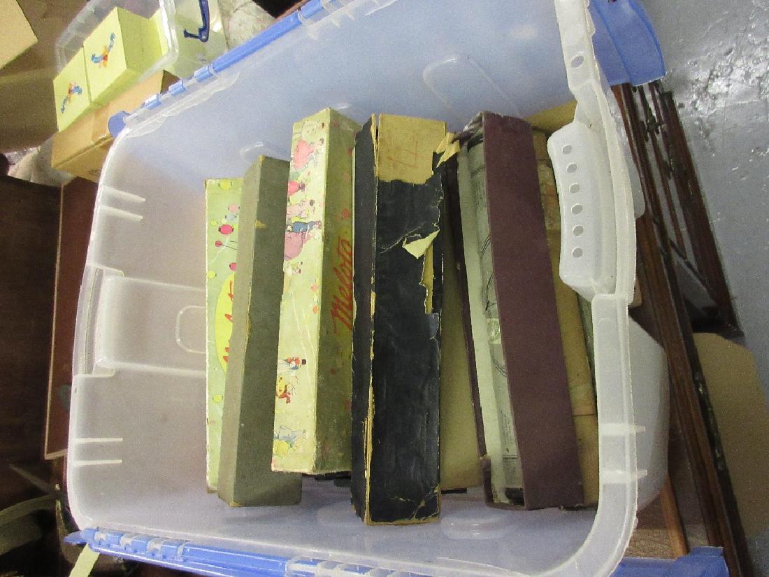 Box containing a quantity of various piano rolls by (1 of 1)