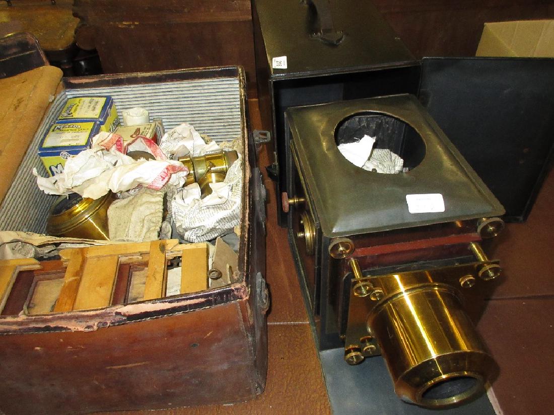 Good quality gilt brass and black japanned magic (1 of 1)