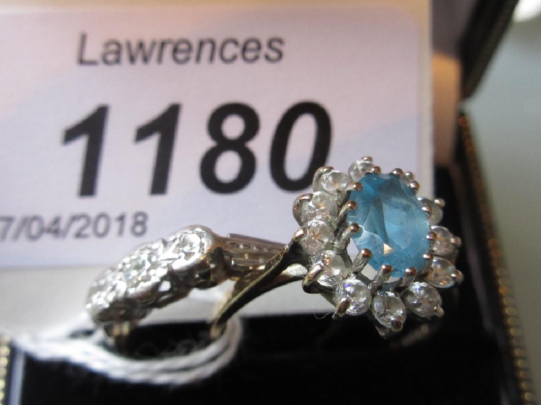 18ct and platinum three stone diamond ring together (1 of 1)