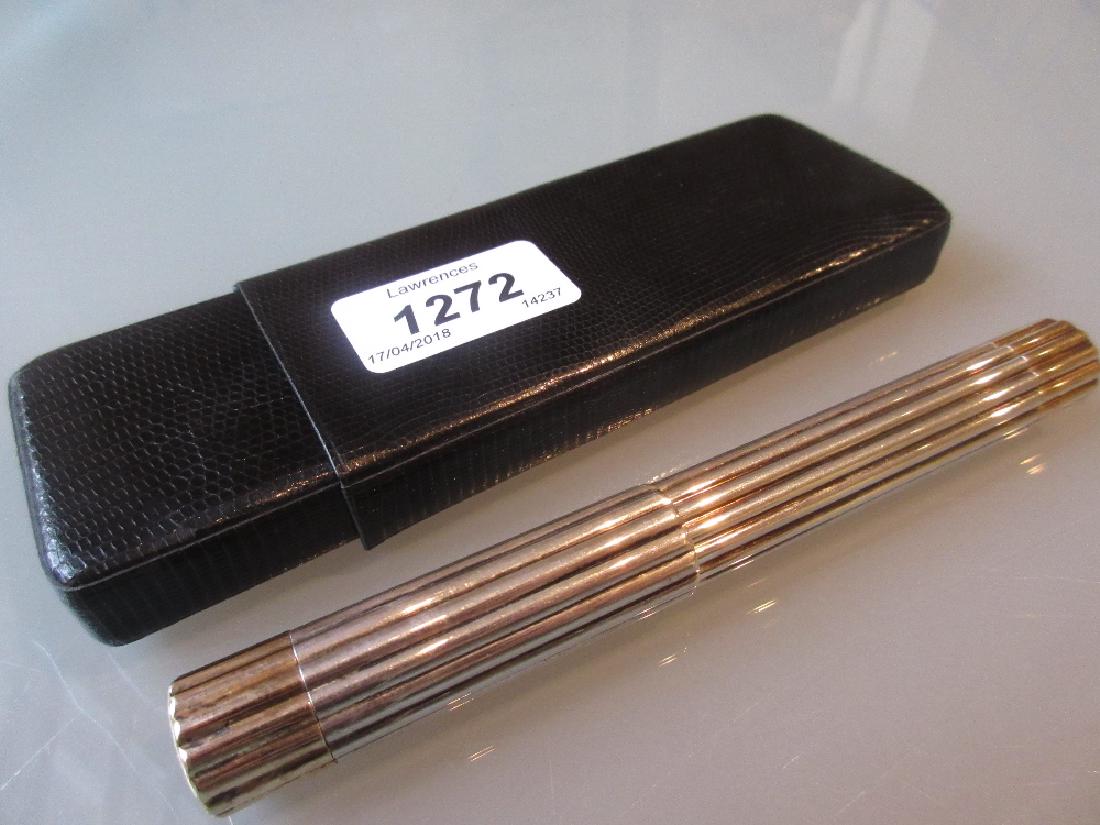 Bulgari (925 mark) silver porta penne (pen holder): Bulgari (925 mark) silver porta penne (pen holder)