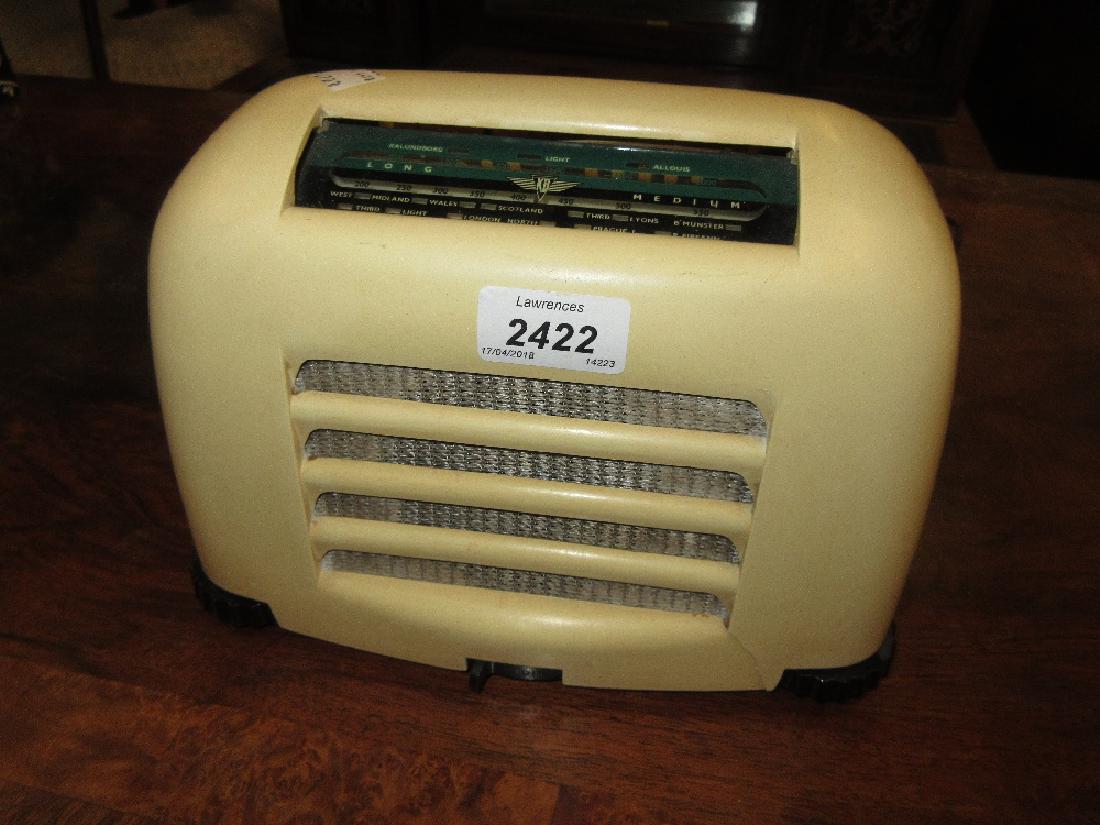 Cream Bakelite cased radio by K.B. (1 of 1)