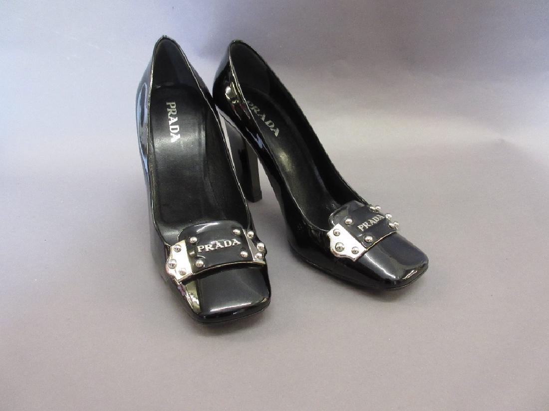 womens black patent court shoes