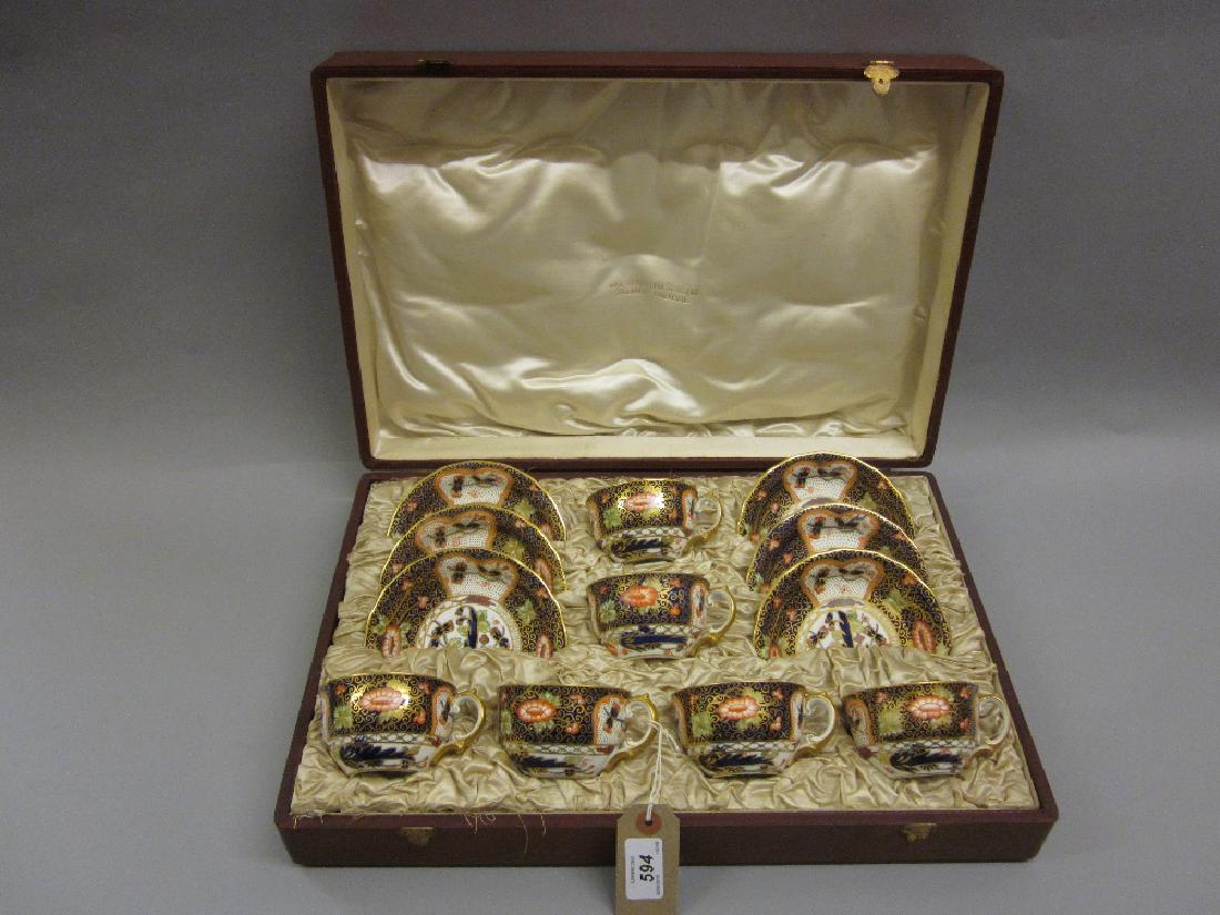 Cased set of six Royal Crown Derby Imari pattern (1 of 2)