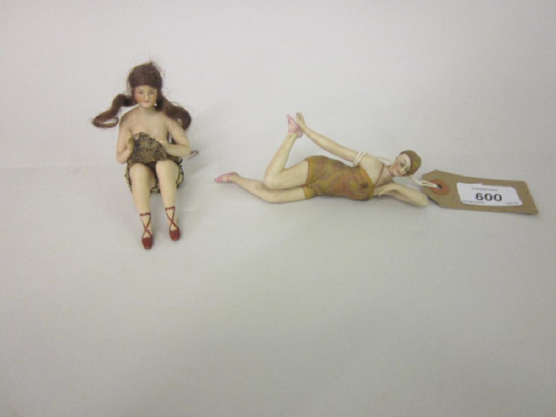 Two small Art Deco bisque piano dolls (1 of 1)