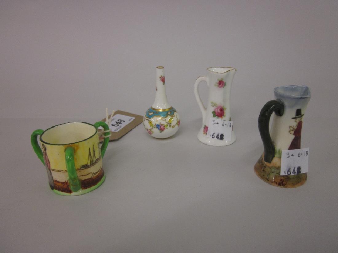 Two miniature Doulton jugs, miniature Doulton three (1 of 1)
