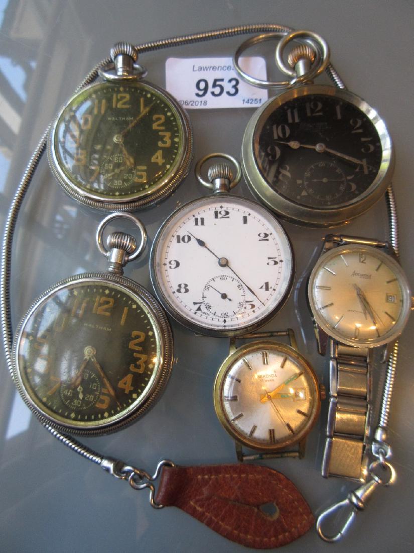 Two Waltham military issue pocket watches together with (1 of 1)