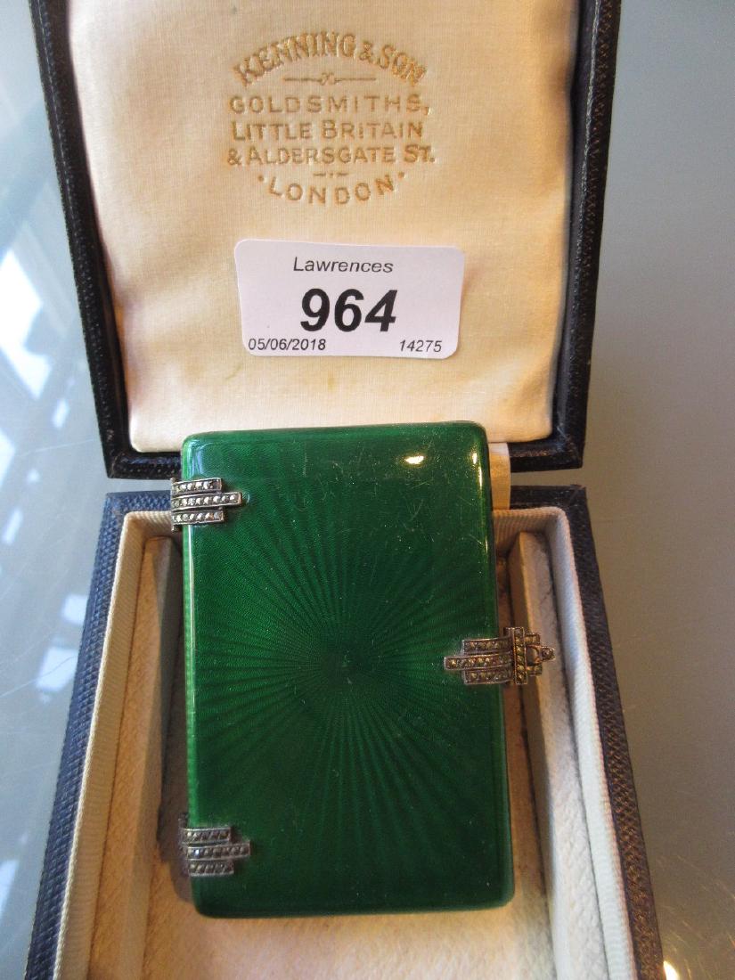 Continental silver and green translucent enamel (1 of 3)