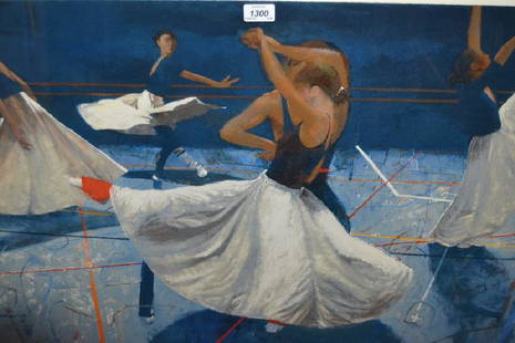 Robert Heindel, artist signed Limited Edition: Robert Heindel, artist signed Limited Edition silkscreen print, ' Big Skirts ', 24ins x 40ins, framed, together with a framed certificate of authentication