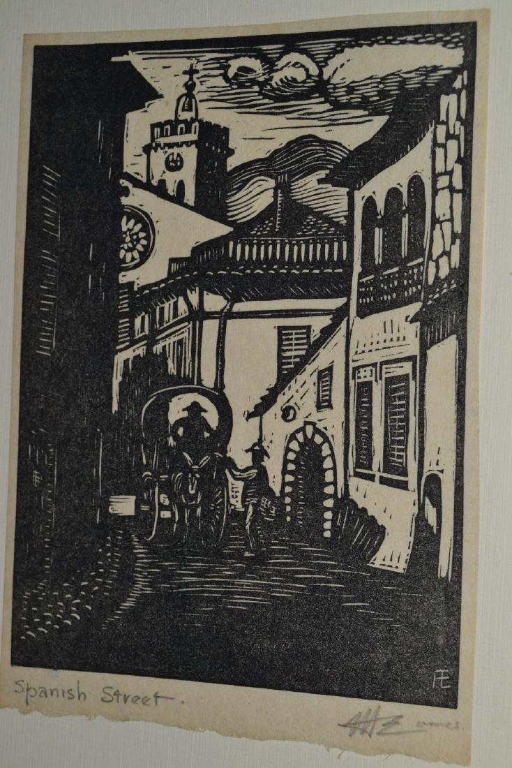 Felix Henry Eames, eight unframed, linocut and woodcut (1 of 1)