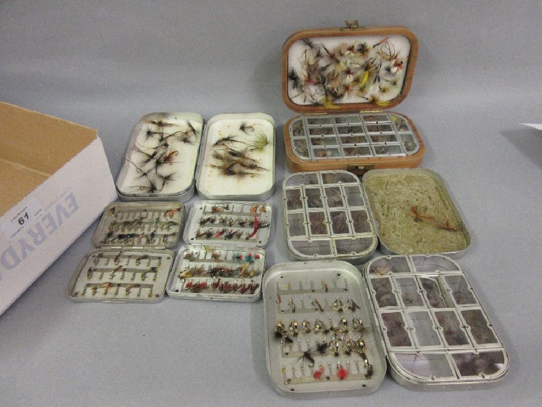 Six cases containing a collection of trout fishing (1 of 1)