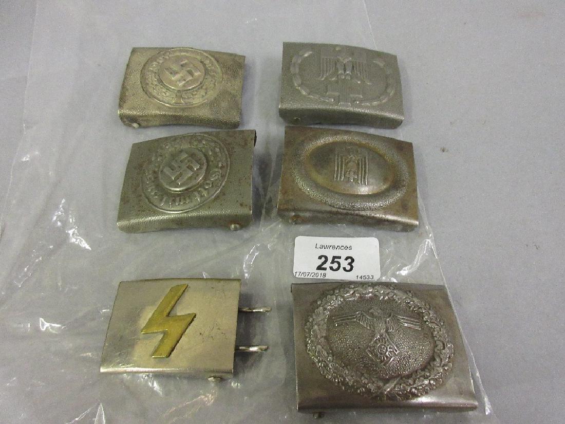 Six various German metal belt buckles (1 of 1)