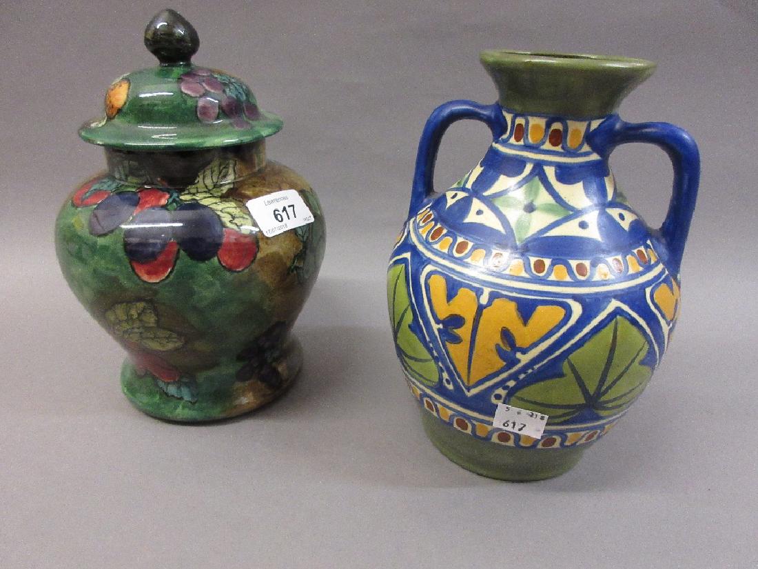 James Kent, two handled English Gouda pattern vase and (1 of 1)