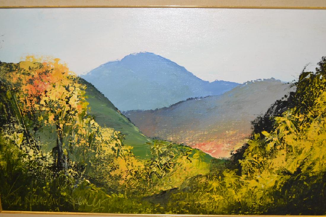 Kenneth Abendana Spencer, oil on canvas, a hilly (1 of 1)