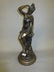 20th Century dark patinated bronze figure of a seated