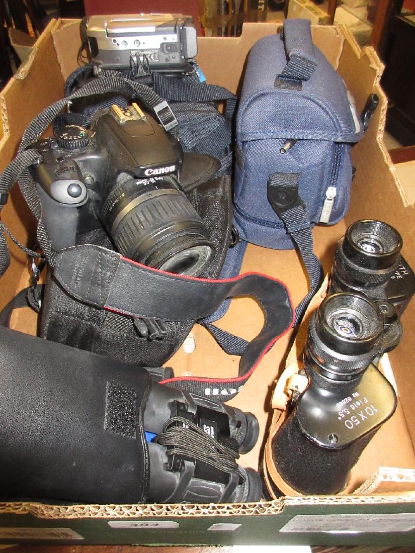 Canon EOS SLR camera, Sony video camera and three pairs (1 of 1)