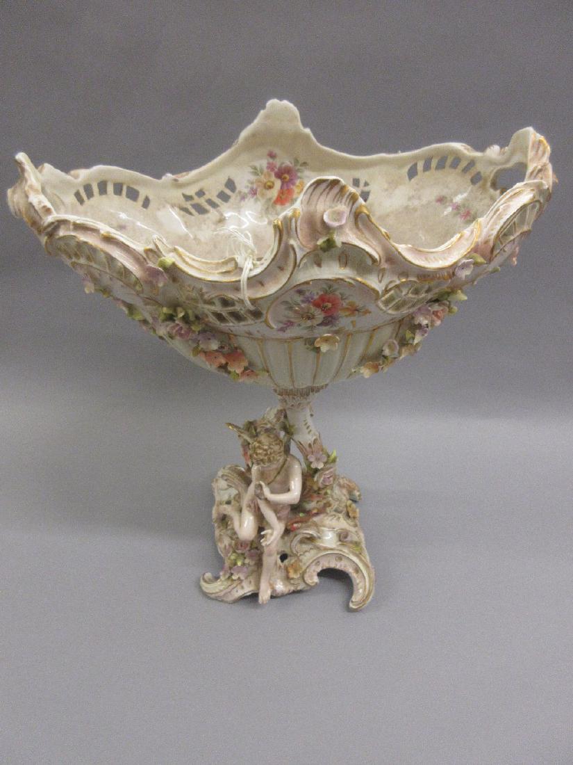 Continental porcelain table centre having gilt and (1 of 1)