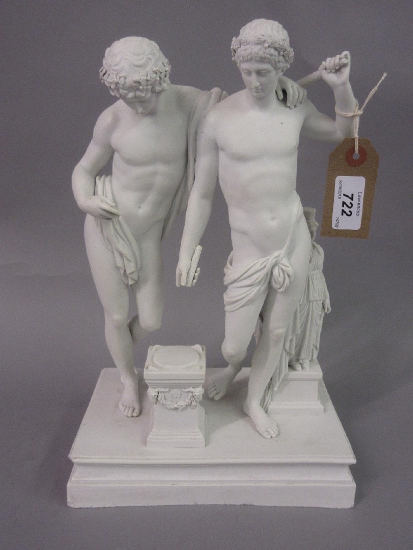 19th Century Meissen bisque group of Castor and Pollux (1 of 1)