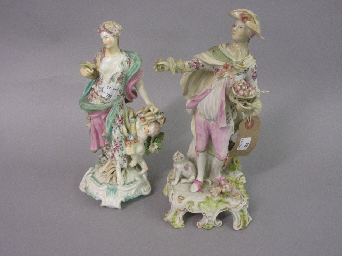 Large 18th Century Derby type figure of a man wearing (1 of 1)