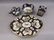 Continental porcelain tray decorated with panels of